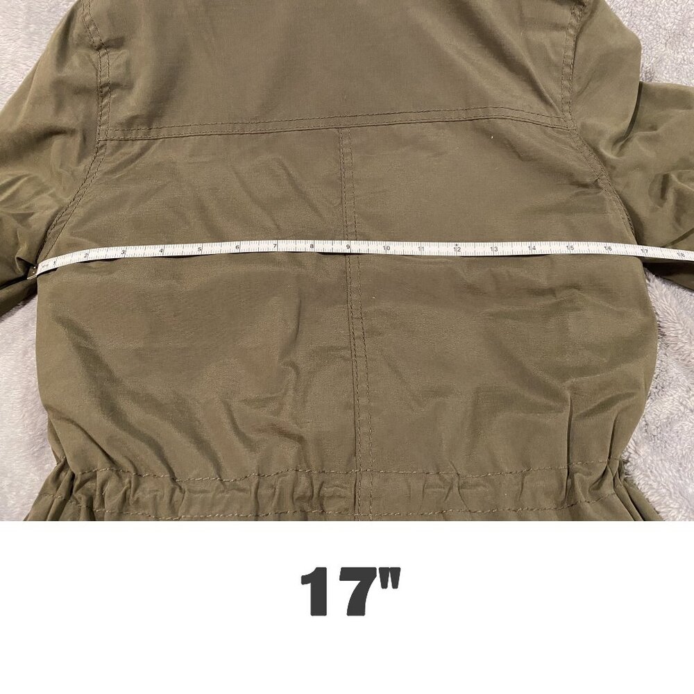 Aeropostale Olive Green Hooded Parka- Size Small - Picture 9 of 12